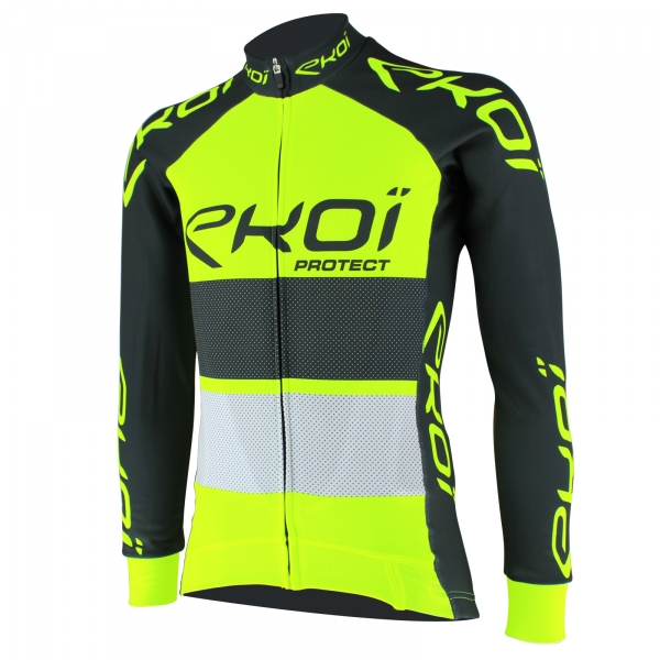 Maillot de invierno EKOI PROTECT Amarillo fluorescente y Gris Maillot de invierno EKOI PROTECT Amarillo fluorescente y Gris