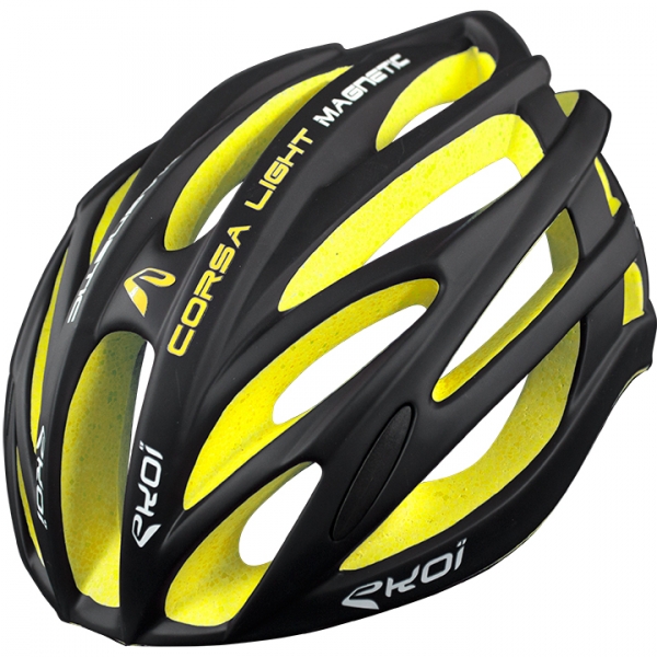 Casco EKOI CORSA LIGHT negro y amarillo Casco EKOI CORSA LIGHT negro y amarillo