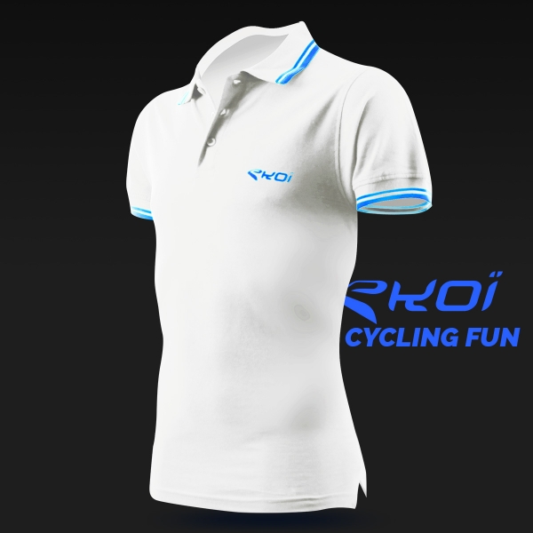 Polo men EKOI Cycling Fun Blanco Polo men EKOI Cycling Fun Blanco