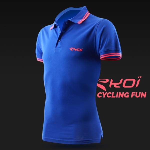 Polo men EKOI Cycling Fun Azul Polo men EKOI Cycling Fun Azul