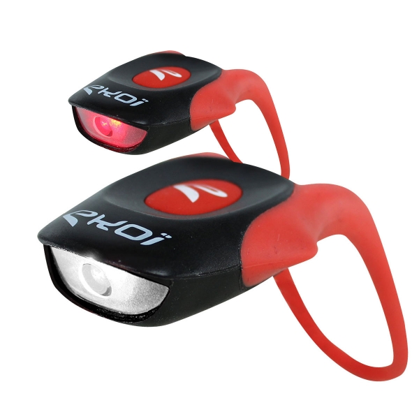 Pack 2 Micro Faros EKOI LED Delante Detrás Pack 2 Micro Faros EKOI LED Delante Detrás