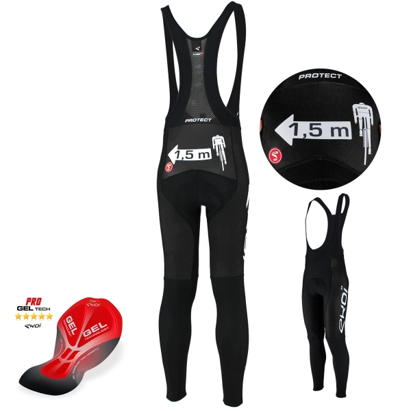 Culotte bike largo invierno EKOI PROTECT Gel Negro Culotte bike largo invierno EKOI PROTECT Gel Negro