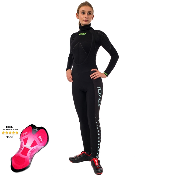 Culotte bike largo EKOI LADY Gel Triángulo Celeste Culotte bike largo EKOI LADY Gel Triángulo Celeste