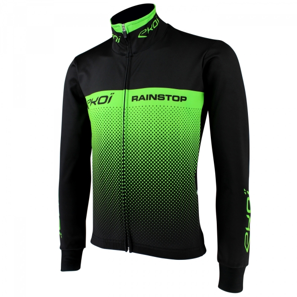 Chaqueta EKOI RAIN STOP Negro Verde fluo Chaqueta EKOI RAIN STOP Negro Verde fluo