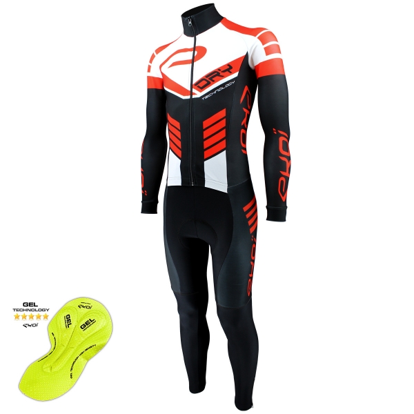 Traje integral GEL EKOI DRY Negro Rojo Blanco Traje integral GEL EKOI DRY Negro Rojo Blanco