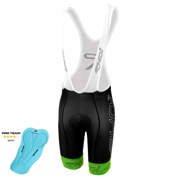 Culotte Bike Corto EKOI Carbon Fiber 2 Proteam Verde Fluo Culotte Bike Corto EKOI Carbon Fiber 2 Proteam Verde Fluo