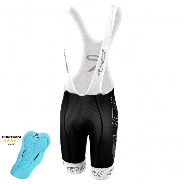 Culotte Bike Corto EKOI Carbon Fiber 2 Proteam Blanco Culotte Bike Corto EKOI Carbon Fiber 2 Proteam Blanco