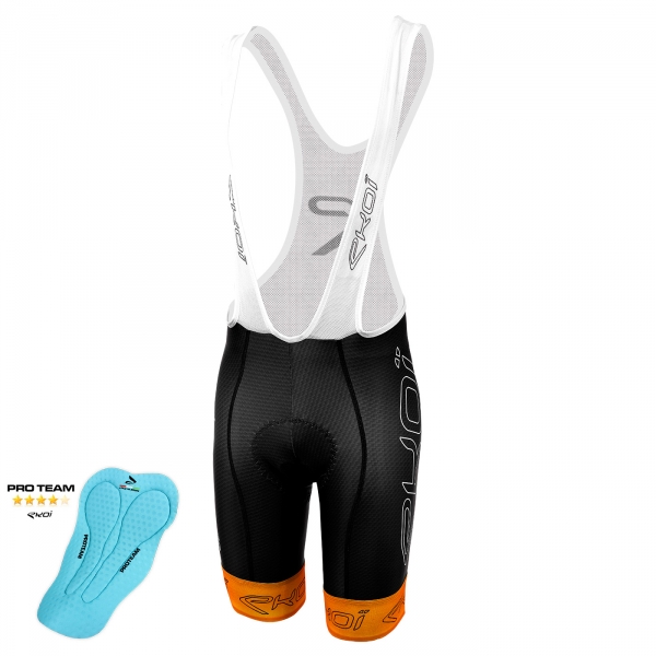 Culotte Bike Corto EKOI Carbon Fiber 2 Proteam Naranja Fluo Culotte Bike Corto EKOI Carbon Fiber 2 Proteam Naranja Fluo