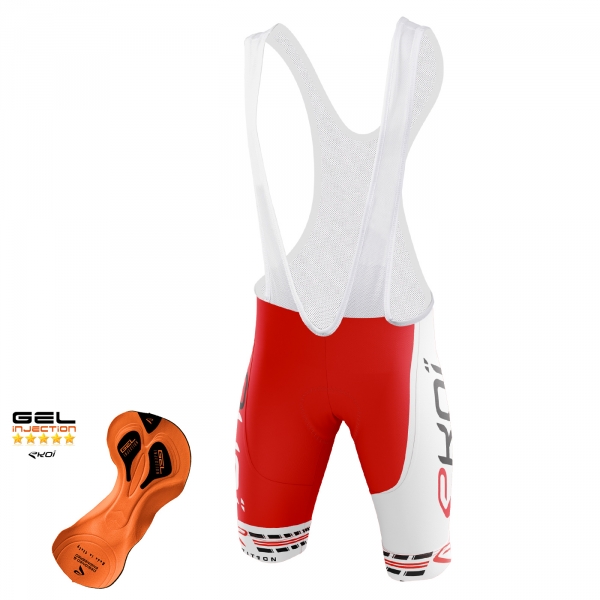 Culotte Bike Corto EKOI COMP11 Gel Injection Rojo Blanco Culotte Bike Corto EKOI COMP11 Gel Injection Rojo Blanco