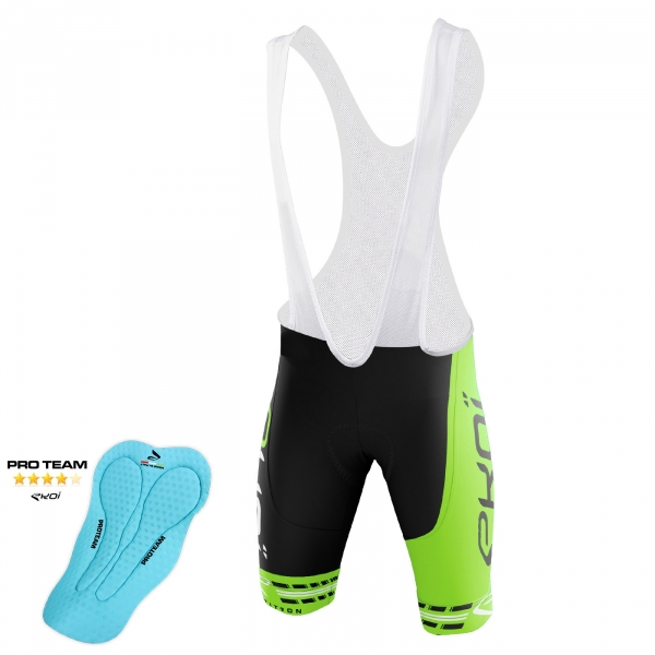 Culotte Bike Corto EKOI COMP11 Proteam Negro Verde Culotte Bike Corto EKOI COMP11 Proteam Negro Verde