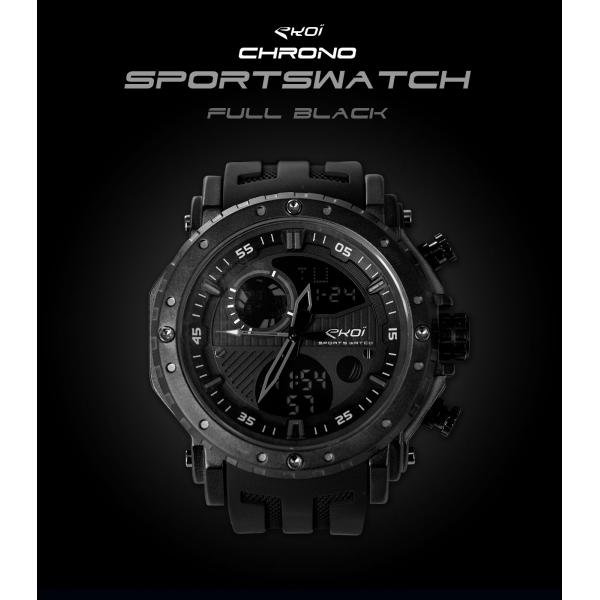 Reloj EKOI Sportswatch Full Black Reloj EKOI Sportswatch Full Black